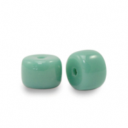 Abalorios de cristal rondeles 6 mm Verde malaquita