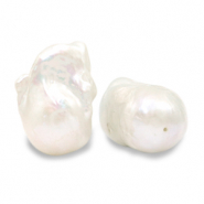 BQ Perlas de agua dulce irregular gota Blanco natural