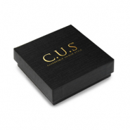 Cajitas de joyería C.U.S® 7x7cm Negro-dorado