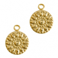 Colgantes acero inox flor Dorado
