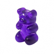 Colgantes de resina oso de goma Purp&uacute;ra