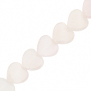 Piedras naturales coraz&oacute;n Blancuzco-rosa