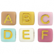 Abalorios letras acr&iacute;licas Multicolor vintage