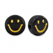 Abalorios letras acrílicas smiley Negro