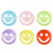 Abalorios letras acrílicas smiley Multicolor transparente