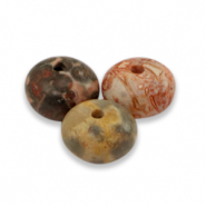 Piedras naturales Cuarzo rondeles 8x5mm Multicolor rojo-marrón