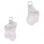Colgantes de piedra natural Cristal-plateado
