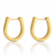 Pendientes Acero Inox herradura Dorado