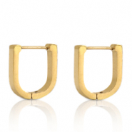 Pendientes Acero Inox herradura Dorado