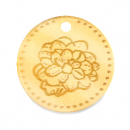Colgantes Plexx 20mm Flor de nacimiento Octubre-Caléndula Dorado
