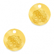 Colgantes Plexx 12mm Flor de nacimiento Octubre-Caléndula Dorado