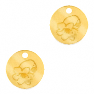 Colgantes Plexx 12mm Flor de nacimiento Mayo-Lirio del valle Dorado