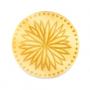 Cabuchón Plexx 20mm Flor de nacimiento Septiembre-Aster Dorado