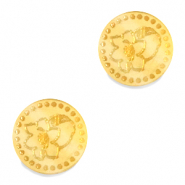 Cabuchón Plexx 12mm Flor de nacimiento Mayo-Lirio del valle Dorado