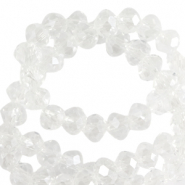 Abalorios faceteados disco 6x4 mm Cristal-revestimiento pearl shine