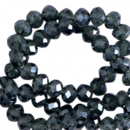 Abalorios faceteados disco 3x2mm Azul interestelar-revestimiento pearl shine
