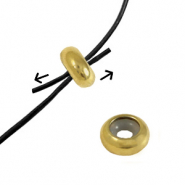 Fornituras Acero Inox abalorios de cierre deslizante 7x3.5mm Dorado