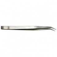 Beadsmith  pinza punta curva Plateado