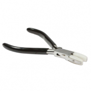 Beadsmith alicate de punta plana Negro-plateado