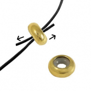 Fornituras Acero Inox abalorios de cierre deslizante 8x4mm Dorado