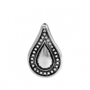 Abalorios aspecto metálico goccia deco Plata vieja