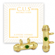 Joyer&iacute;a message beads C.U.S&reg; colgante Dorada-verde