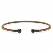 C.U.S® pulsera de joyería Marrón-plata antracita