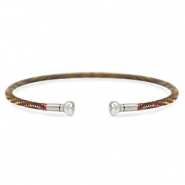 C.U.S® pulsera de joyería Marrón-plateado