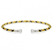 C.U.S® pulsera de joyería Amarillo-negro-plateado