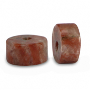 Piedras naturales Granito disco 6x3mm Rojo borgoña