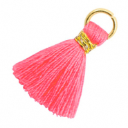 Borlas 2cm oro-rosa neón