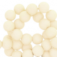 Abalorios acr&iacute;licos 6 mm mate Blanco cashmere