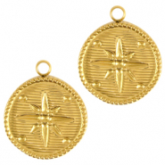 Colgantes Acero Inox estrella Dorado