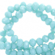 Abalorios faceteados disco 4x3mm Azul serenidad-revestimiento pearl shine
