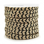 Hilo macramé trenzado 4mm Dorado-negro