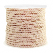 Hilo macramé trenzado 2mm Dorado-rosa claro