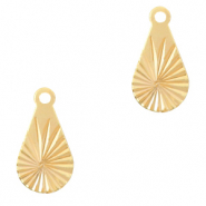 Metal TQ lat&oacute;n colgantes gota Dorado