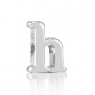 Abalorios letras met&aacute;licos DQ H Plata vieja (sin n&iacute;quel)