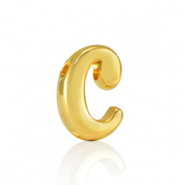 Abalorios letras met&aacute;licos DQ C Dorado (sin n&iacute;quel)