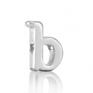 Abalorios letras met&aacute;licos DQ B Plata vieja (sin n&iacute;quel)