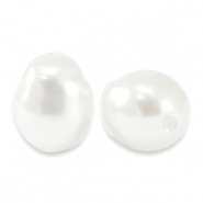 Imitaci&oacute;n de perlas de agua dulce Blanco