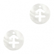 Colgantes concha especial Sagitario Blanco (color natural)