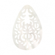 Colgantes concha especial gota Blanco (color natural)