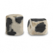 Piedras naturales Jaspe Dálmata disco 4x4mm Greige