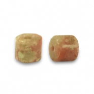 Piedras naturales Cuarzo disco 4x4mm Verde moss