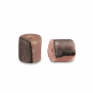Piedras naturales Mármol disco 2x2mm Rosa-marrón