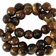 Piedras naturales Ojo de tigre 4mm faceteados Marrón dorado