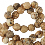 Piedras naturales Jaspe Dálmata 4mm faceteados Marrón bronce bronceado
