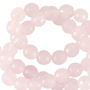 Piedras naturales Cuarzo Lechoso 4mm faceteados Rosa dulce