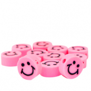 Abalorios de polímeros smiley Rosa